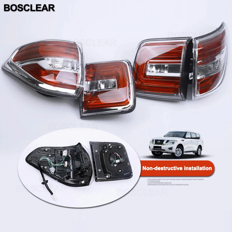 

Back Rear Taillights LED Tail Lamp Light Assembly Kit For Nissan Patrol Royale Y62 2008-18 Infiniti QX56 2010-2015 plug and play