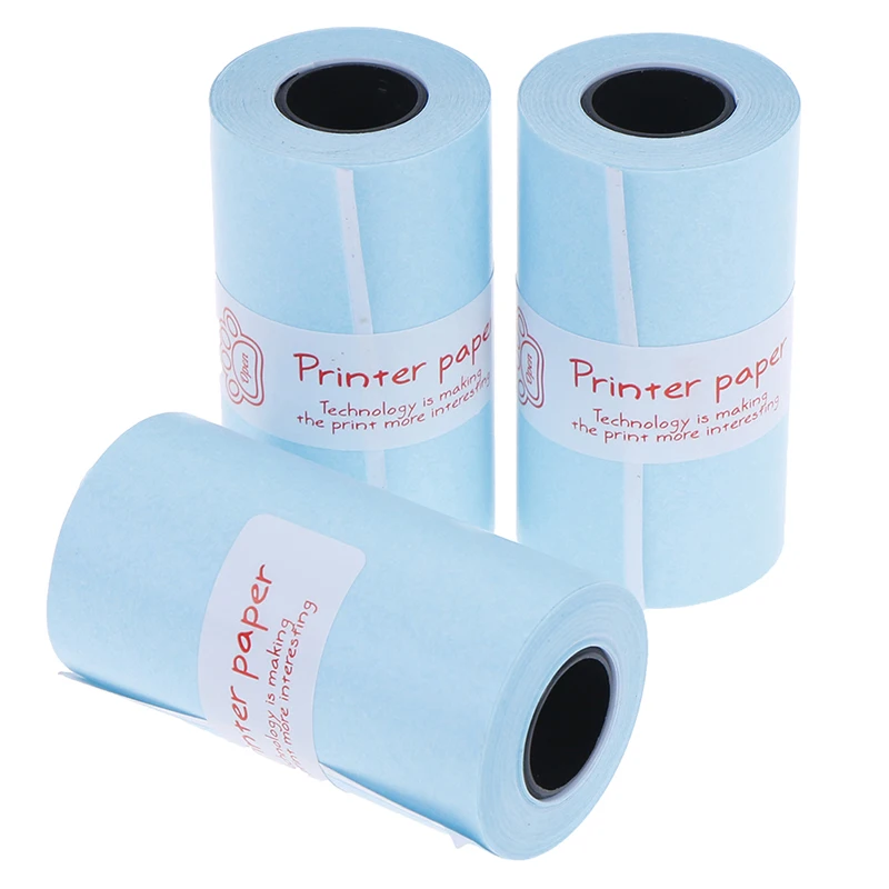 

3 Rolls/lot Thermal Printing Roll Paper Stickers 57mm x 30mm For Pocket Paperang Photo Printer