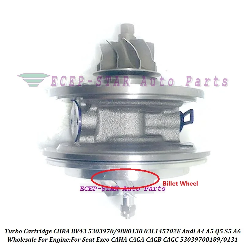 Turbo Cartridge CHRA 5303-970-0138 5303-988-0138 53039700189 53039880189 53039700131 03L145701A 03L145701E 03L145702J 03L145701C