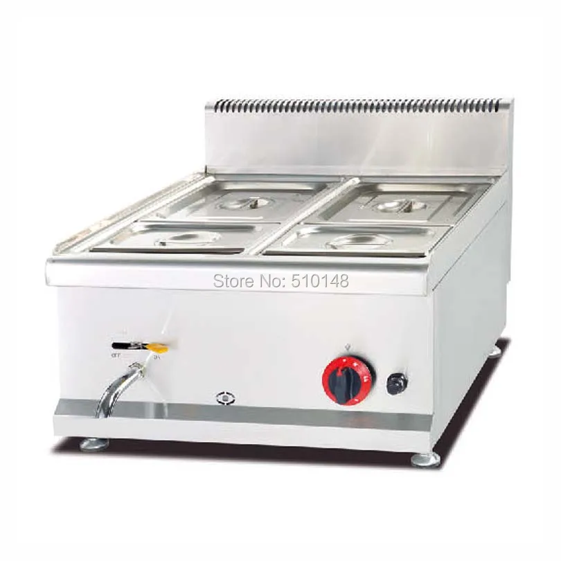 

PKJG-GH584 Counter Top Gas Bain Marie/4 pan, for Commercial Kitchen