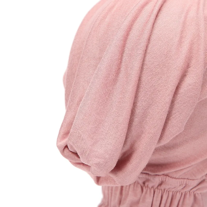 New Design Plain Elasticity Muslim Inner Caps Underscarf Modal Cotton Hijabs Islamic Head Wear Hat Bonnet Solid Muslim Headcover