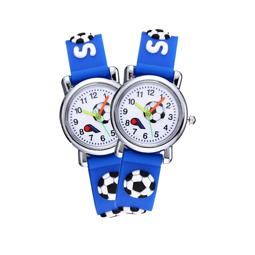 Reloj de pulsera de silicona para niños, cronógrafo de diseño único con bola de dibujos animados, de cuarzo, regalo de cumpleaños