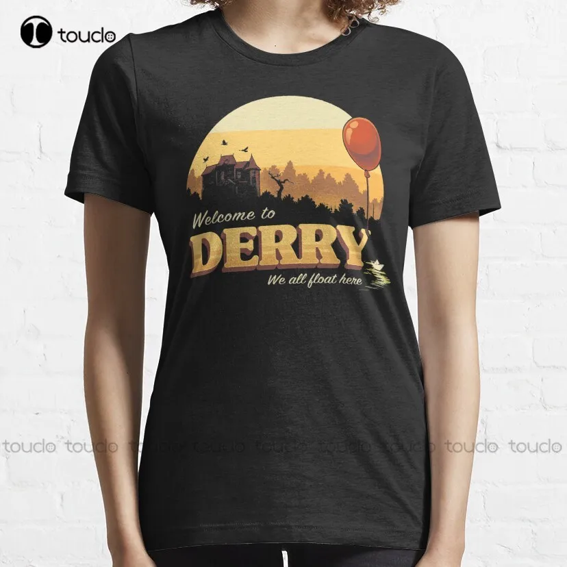 Welcome To Derry - It Terror Movie Book - Horror Killer Clown Classic T-Shirt Custom Aldult Teen Unisex Fashion Funny New Xs-5Xl