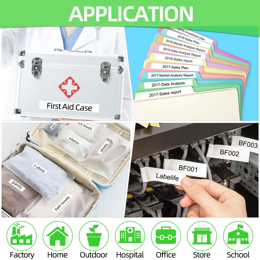 12Mm Patroon Label Tape 12Mm Compatibel Voor Brother P Touch Label Maker PT-D200 12Mm Zwart Op Wit tze-231 Voor PTH110 PTP300BT