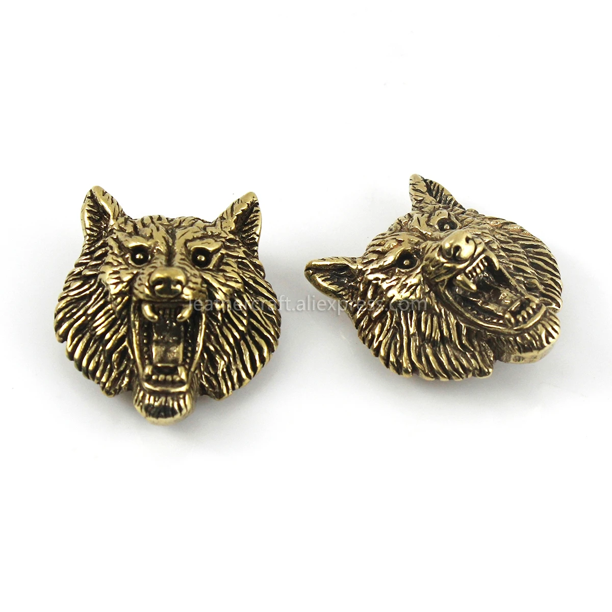 1 X Brass Wolf Demon Devil Conchos Screwback Material Animal Head Design Leather Bag Wallet Chain Button Rivet Connector