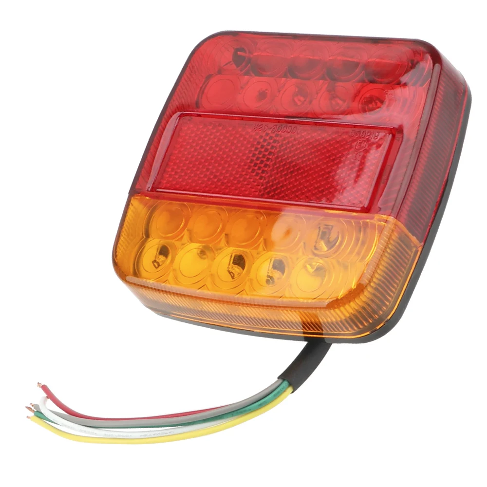 Rear Reverse Brake Stop Lamp Turn Signal Indicator Trailer Truck Caravan Taillight 1 Pair Number Plate Light 26 LEDs Tail Light