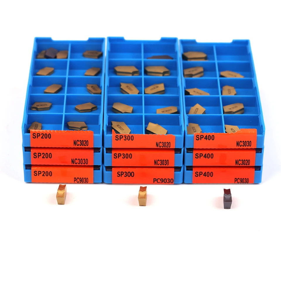 SP200 SP300 SP400 NC3020 NC3030 PC9030 korloy Grooving Carbide Inserts lathe cutter turning tool Parting and grooving off tools