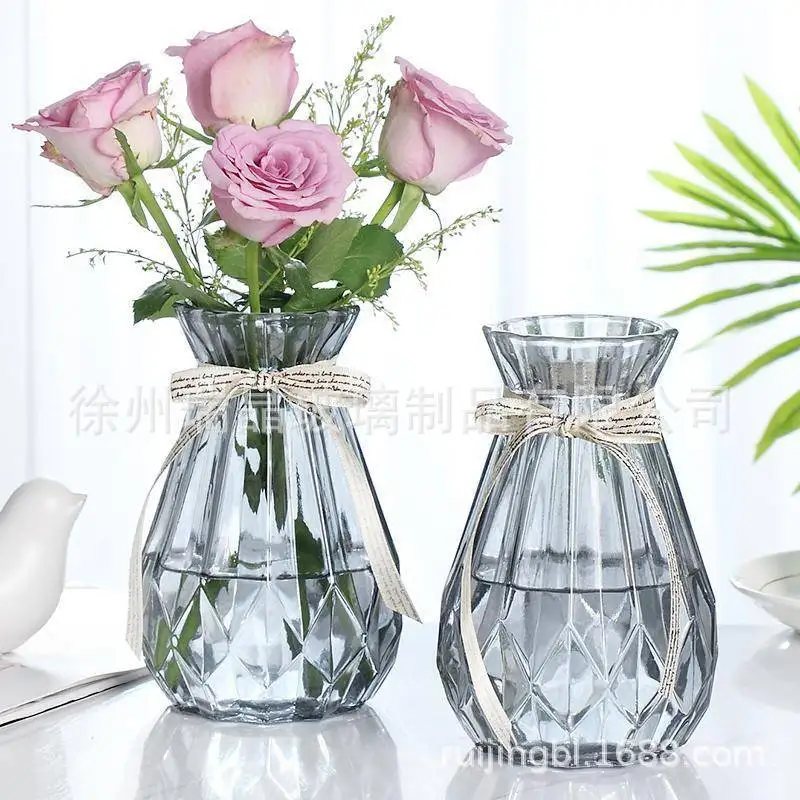 

Transparent Glass Vase for Living Room Decoration, Creative Hydroponic, Dried Flower Ornaments, Green Dill Plant