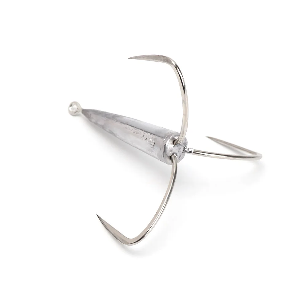 1Pcs Top Quality Fishing Tackle Sharpened Strong Big Fishing Treble Hooks With Lead Sinker Weight Fishhook Tools Accessories