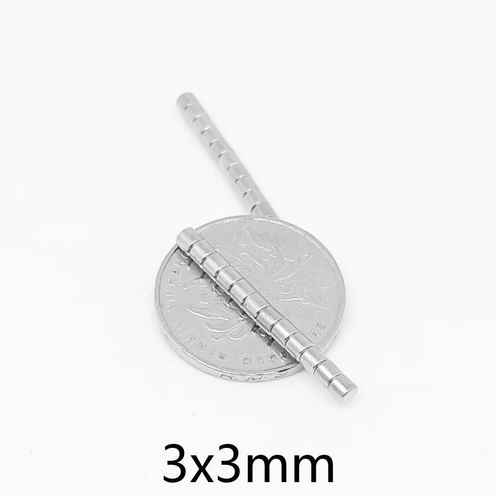 

100~3000PCS 3x3 Mini Small Disc Search Magnet 3mmX3mm Bulk Round Magnets 3x3mm Neodymium Magnet Permanent Strong Magnets 3*3