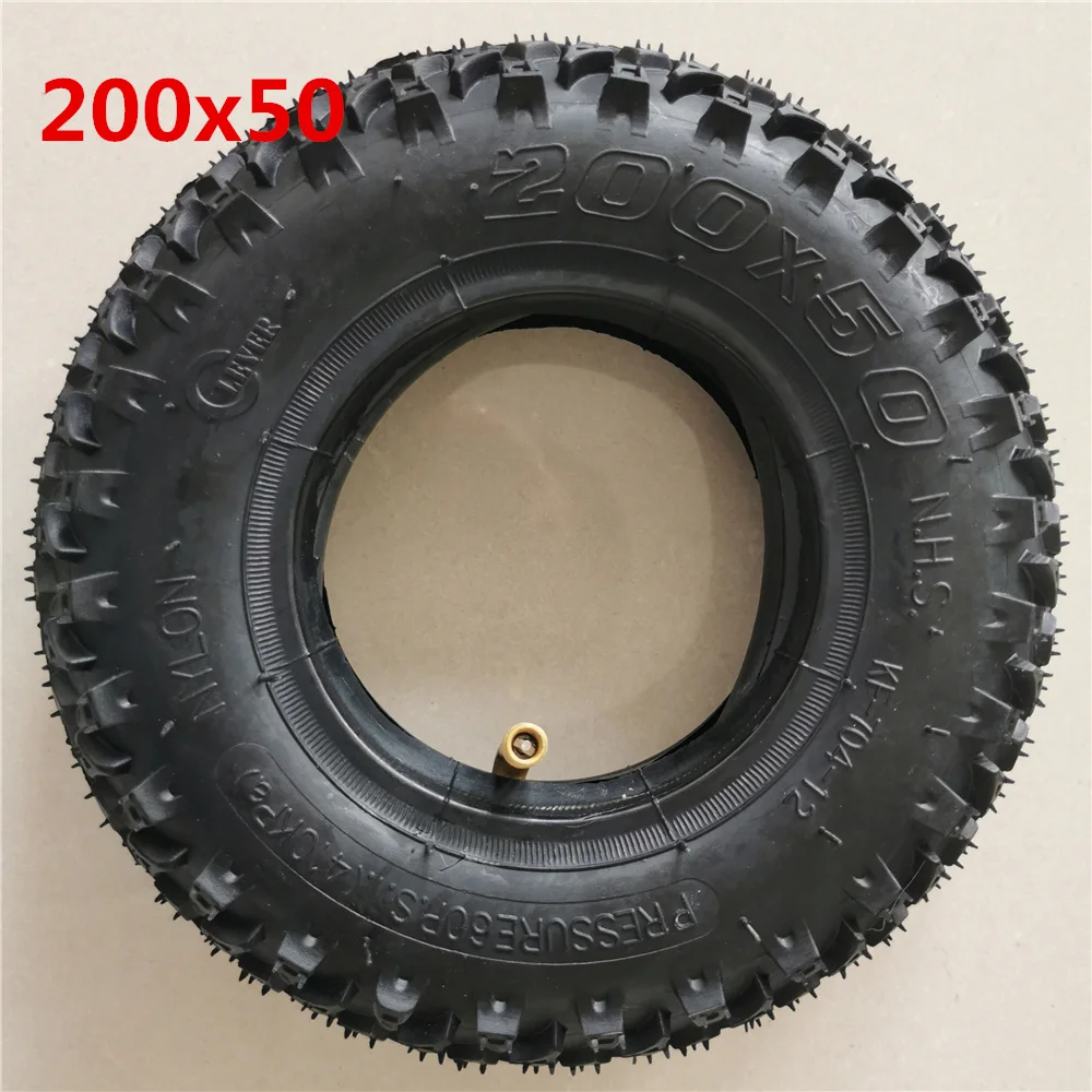 200x50 Pneumatic Wheel Off-Road Tires for Electric Scooter Chair Truck Pneumatic Trolley Cart Tyre