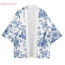 White 2021 New 6XL 5XL 4XL Fashion Beach Japanese Kimono Kimetsu No Yaiba Robe Cardigan Men Shirts Yukata Haori Women's Clothing