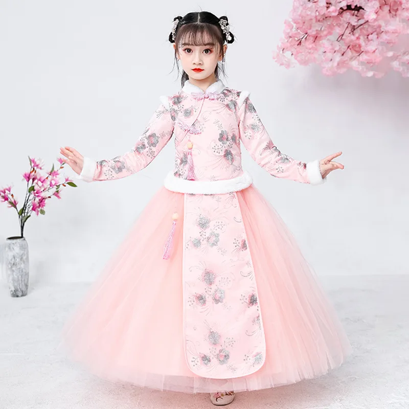 

Cosplay Hanfu Traditional Chinese Costume For Kids Girl Fairy Outfits Folk Dress Ancient Dance Costume Children Tang Suit Stage