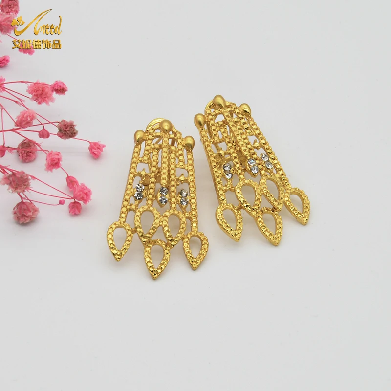 ANIID Fashion Jewelry Gift Dubai Gold Plated Jewellery Set Earrings Indian Jewelries Famous Brand Nigerian Necklaces