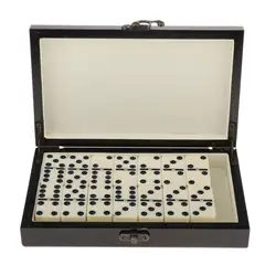 Retro Domino Traditional Travel Board Games for Adults And Kids, Comes with Wooden Box, Easy to Store And Carry