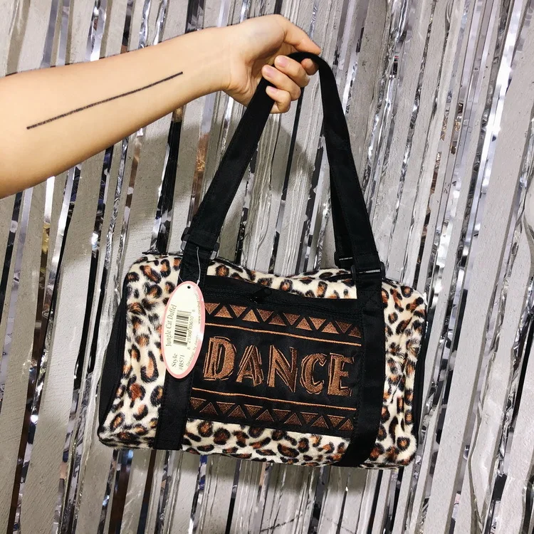 Borsa estetica Old School Leopard Print borsa per ascelle da donna cilindro terra borsa fresca diagonale Streetwear Cross Bag