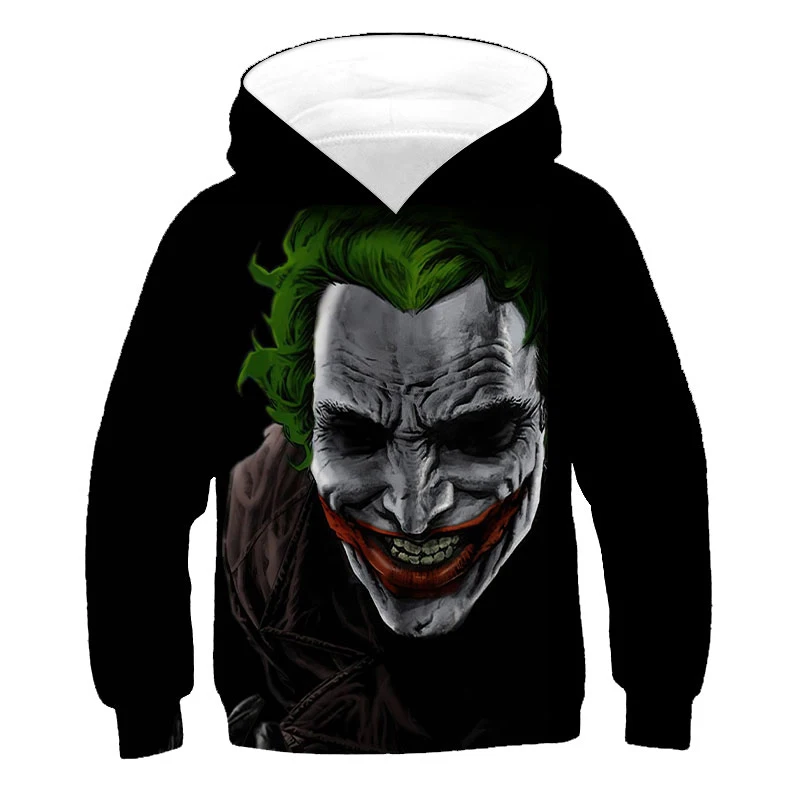 

Толстовка с капюшоном для мужчин и женщин, крутой пуловер с 3D принтом клоуна и ужасов, модная уличная одежда для мальчиков и девочек