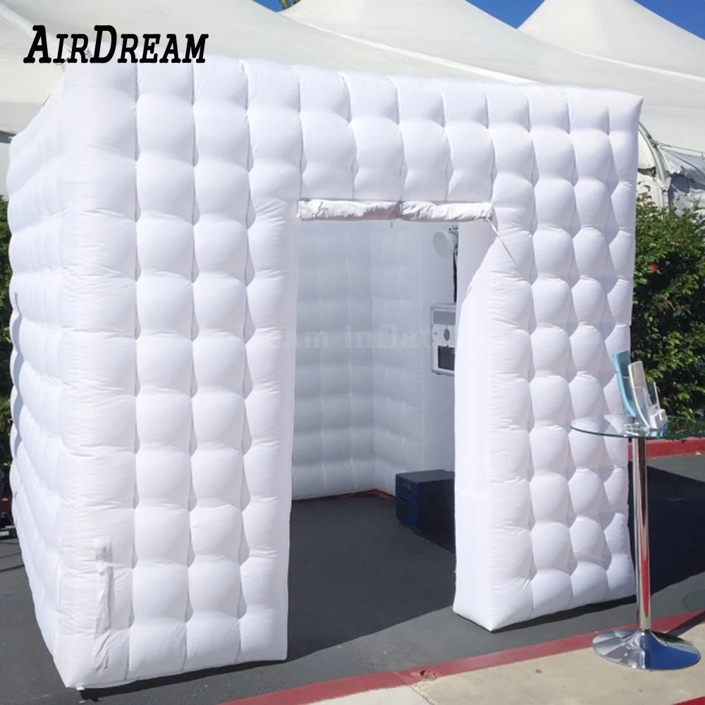 Cabina de fotomatón inflable portátil, cabina de fotos con LED completo alrededor del cubo, fotomatón para publicidad, venta al por mayor, alta calidad