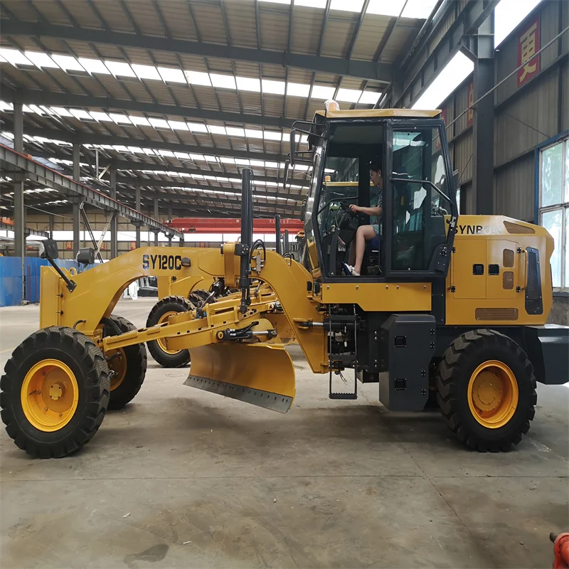 SY120C SYNBON Mini Motor Grader High Efficiency Road Construction Machine