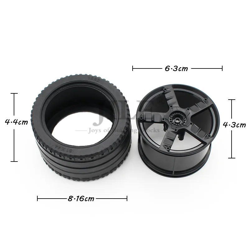 High-Tech Wheel 62.3x42mm Racing Large with Tire 81.6x44 ZR Tread 37383 68577 23799 MOC 39933 Car Technology Building Blocks