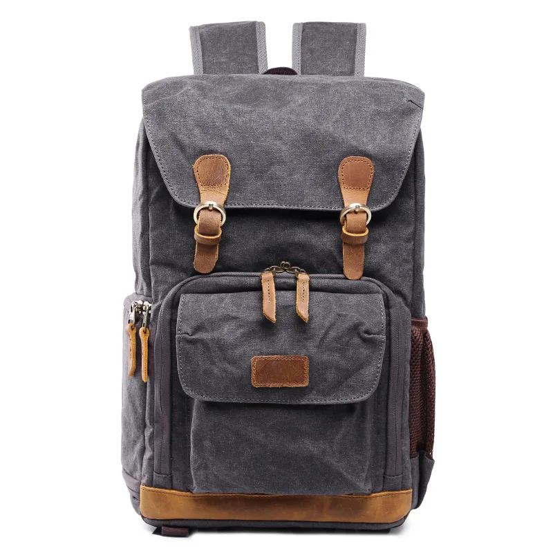 Large capacity backpack Man travel bag mountaineering backpack Men canvas bucket shoulder bags Male Waterproof Canvas Backpacks