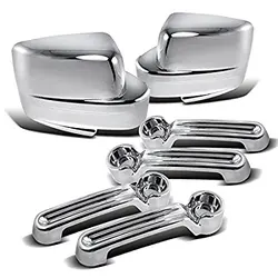Chromium Styling Chrome Door Handle Cover and Mirror Cover Set For 08-12 Jeep Liberty / 2007-2012 Dodge Nitro