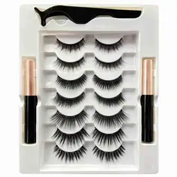 Magnetic Eyelashes Set Full Strip 7 Pair Natural Cilia Thick Makeup False Dramatic Eye Volume Synthetic Lashes