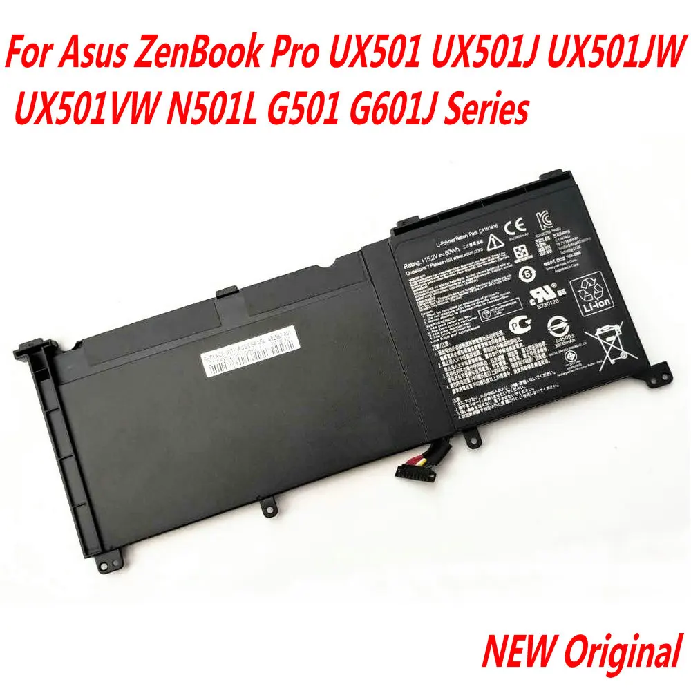 

Original C41N1416 Laptop Battery For Asus ZenBook Pro UX501 UX501J UX501JW UX501VW N501L G501 G601J Series 15.2V 60WH