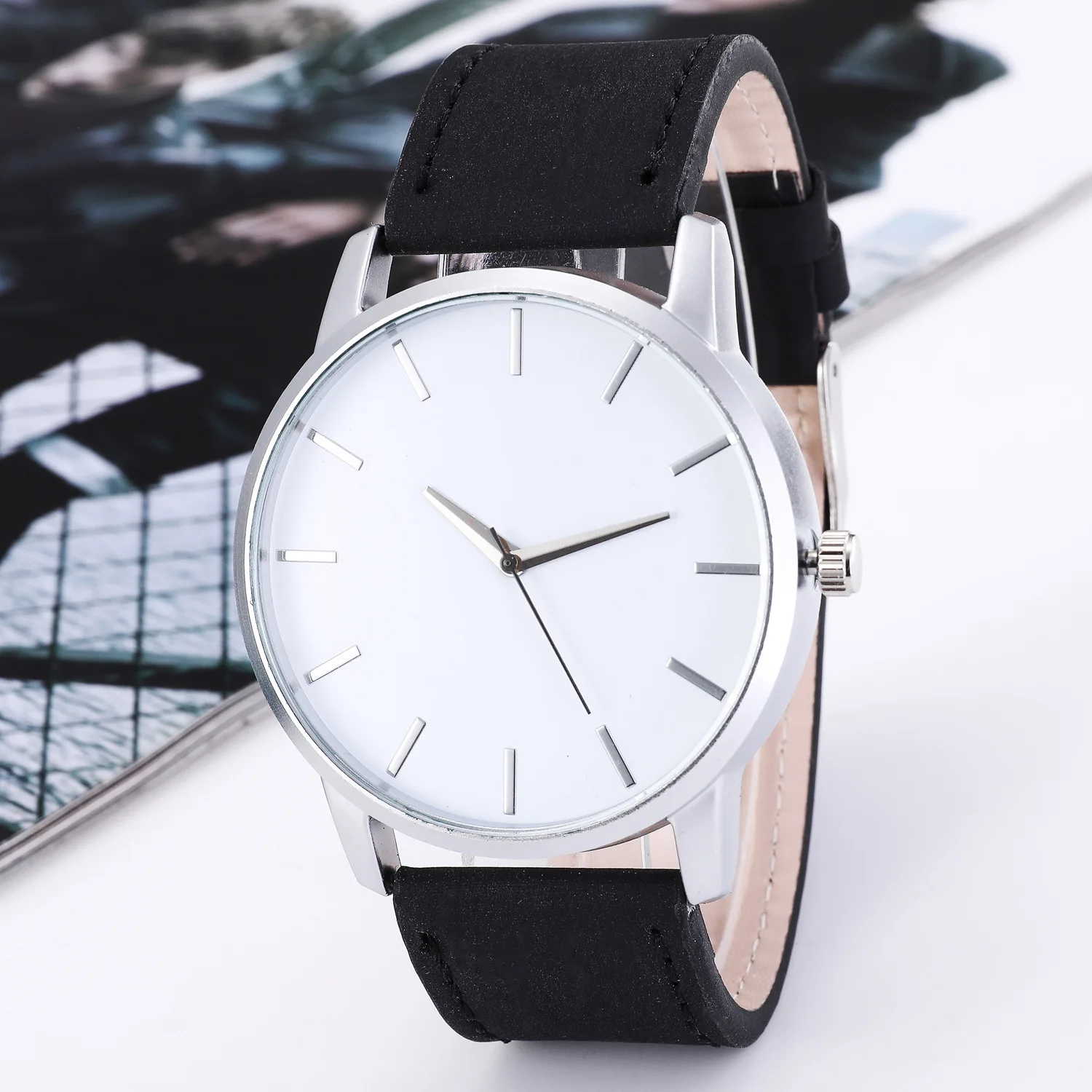 High-grade modische und casual männer uhr mode-business quarzuhr schleif leder gürtel Watch064