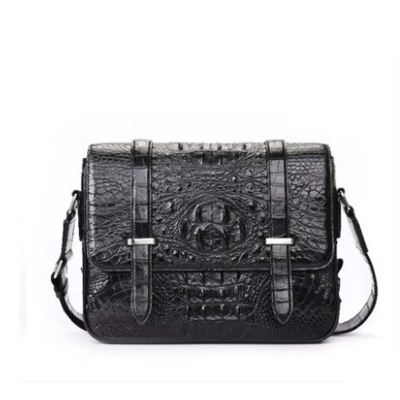 

SL new arrival crocodile leather bag male business high-grade Inclined shoulder single shoulder bag youth leisure men bag