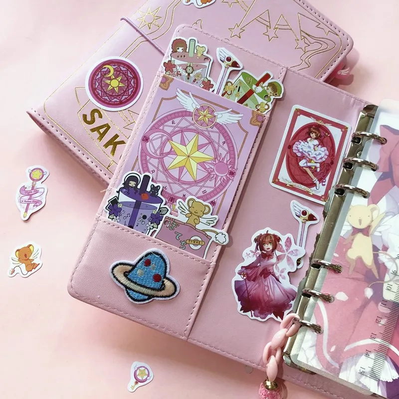 Japanese Anime Cardcaptor Sakura Loose-leaf Diary Notebook Collection Cute Travel Journal Handbook Student Diary Birthday Gift