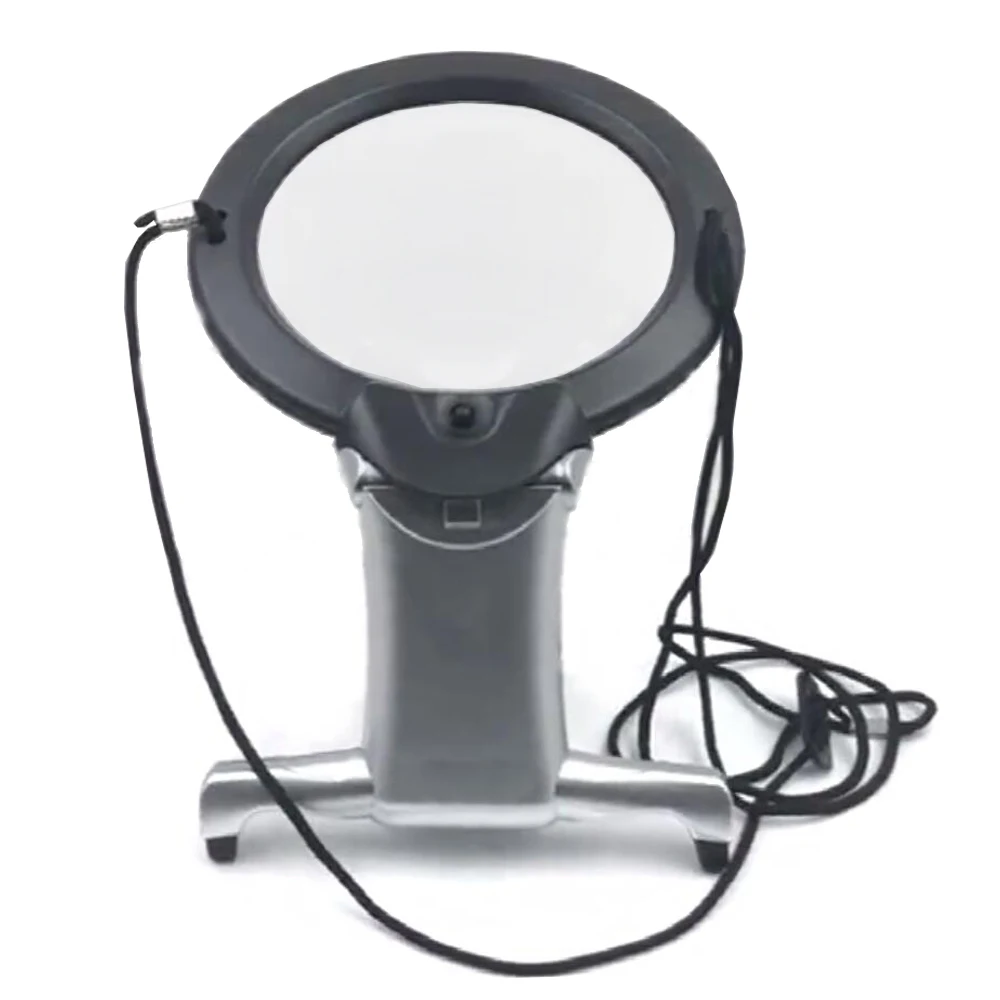 Lente d'ingrandimento a LED a mani libere illuminata lente d'ingrandimento da tavolo lente d'ingrandimento appesa per anziani cucito riparazione ricamo a punto croce