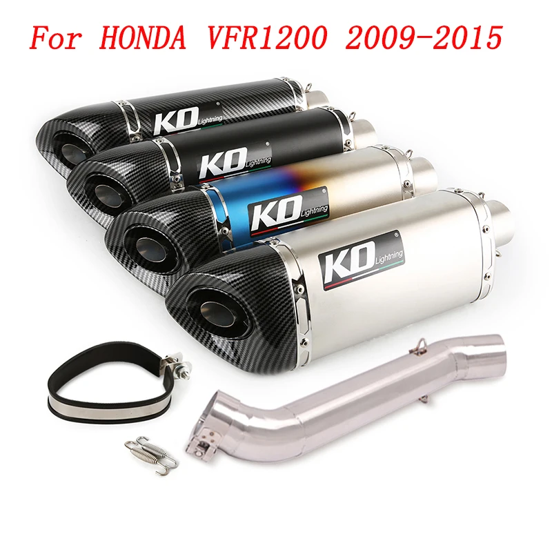 

Escape Motorcycle Exhaust Mid Connect Tube And 51mm Vent Pipe Stainless Steel Exhaust System For HONDA VFR1200 2009-2015