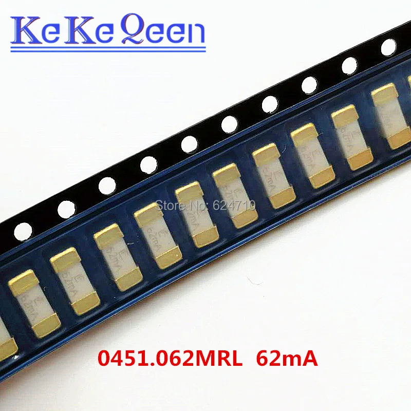 10 TEILE/LOS Original ROHS 0451,062 MRL 0451,062 1808 0,062 EINE 125V 2410(6125) 62MA SMD SMT PTC Rücksetzbare Sicherung