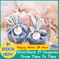 Cloth Easter Bags Cute Bunny Gift Packing Bags Wholesale Rabbit Chocolate Candy Bags Wedding Birthday Party Decoration 2026 New