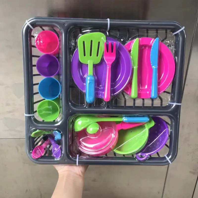 28 Pc Kids Bestek Rollenspel Speelgoed Set Keuken Gebruiksvoorwerp Accessoires Potten Pannen