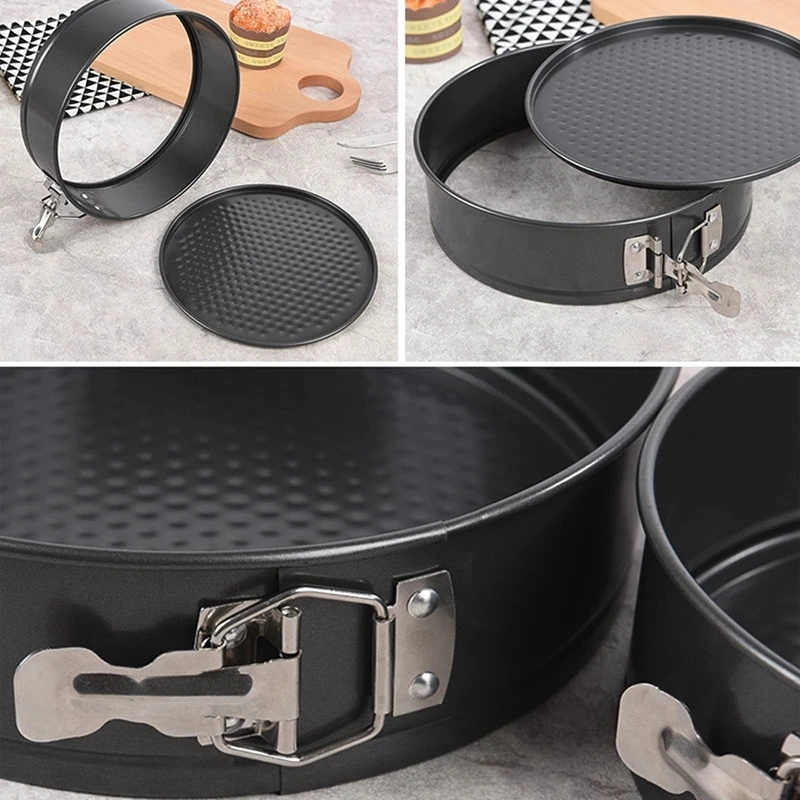 18/20/24/26/28 CM Pan Carbon Steel Baking Mold Bakeware Non Stick Spring Form Round Cake Baking Pan Cake Tool Kitchen Gadget