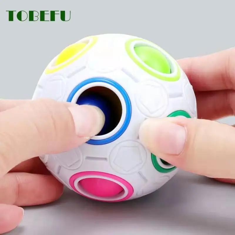 Rainbow Ball Puzzles Antistress Cube Football Magic Cube Educational Learning Toys for Children Adult Kids Stress Reliever Toys