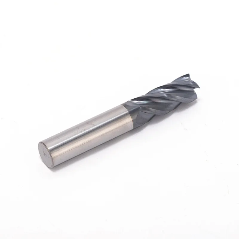 5PCS Flat Cutter Milling Cutter 4 flute 45° Hard Alloy Milling Cutter CNC Machining Center Milling Cutter
