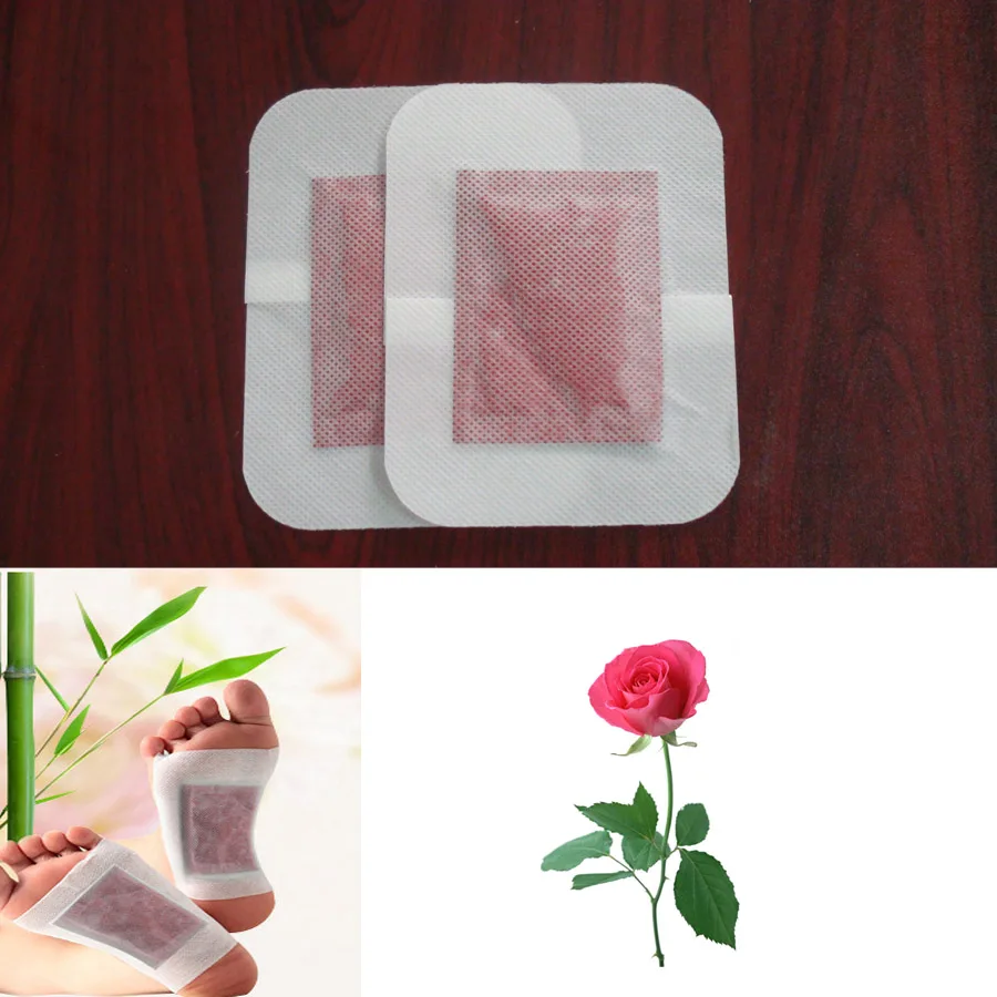 1pc Rose Detox Foot Patches Pad Weight Loss Slimming Cleansing Herbal Sticker Body Health Adhesive Pads Remove Toxin Foot Care