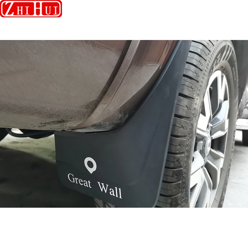 

Car Mudguards Plastic Fender Cover Flares Splash Guard Cover Exterior Mud Flaps For GWM Poer UTE 2019 2020 2021 Accessories 4pcs