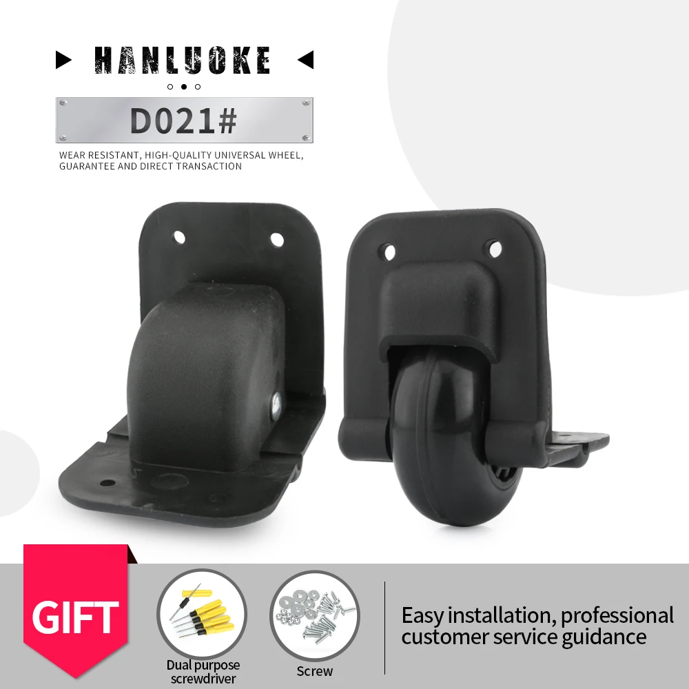 

HANLUOKE D021 Luggage Trolley Case Wheel Universal Accessories Password Luggage Mute Roller General Wheel Repair Caster