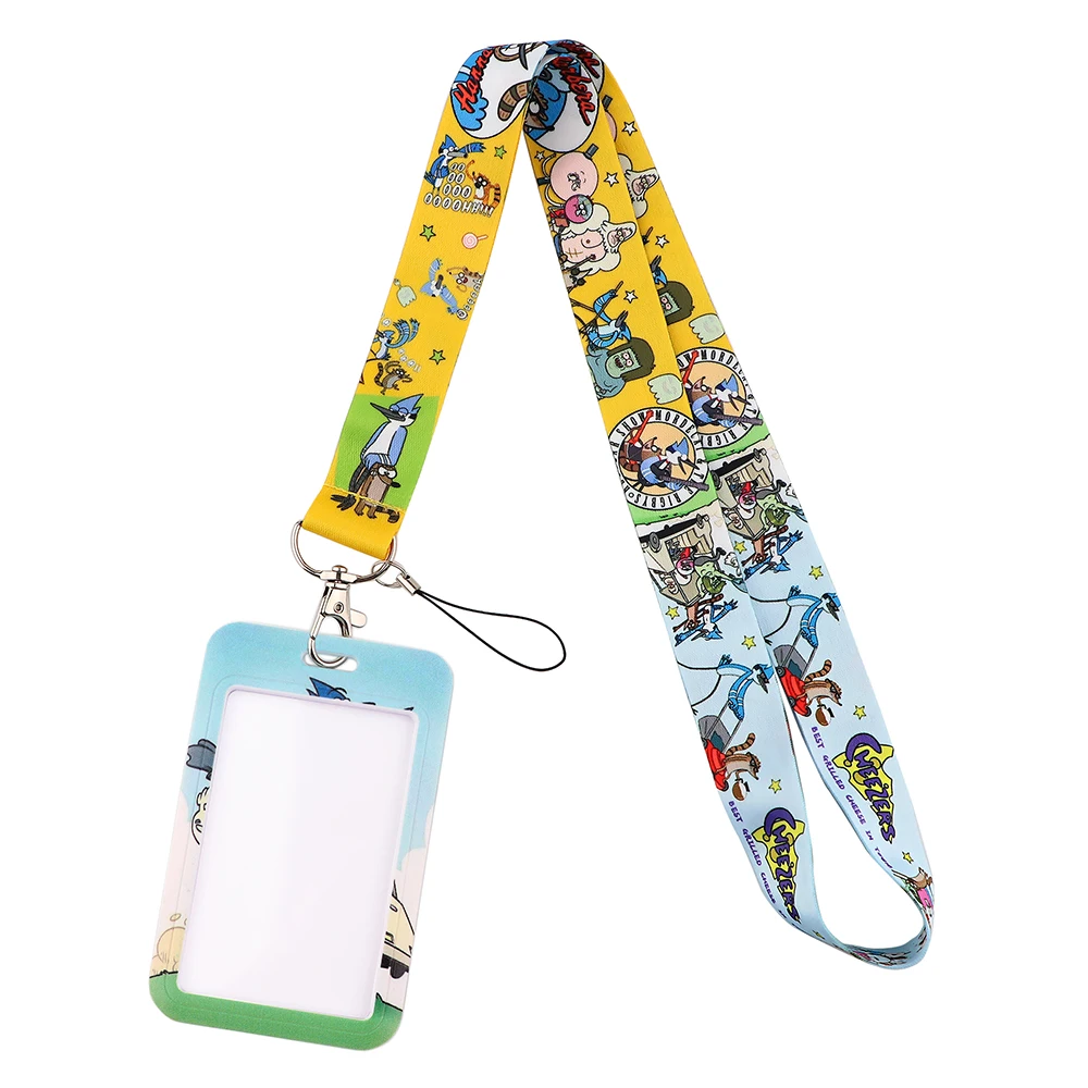 Flyingbee X2297 cartoon lanyard karte ID Halter Auto KeyChain ID Karte Pass Gym Handy Abzeichen Kinder Schlüssel Ring Halter schmuck