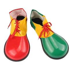 Halloween Funny Colorful PU Clown Shoes Adults Magic Cosplay Shoes Performance Costume Props Masquerade Party Dress Up Decorate