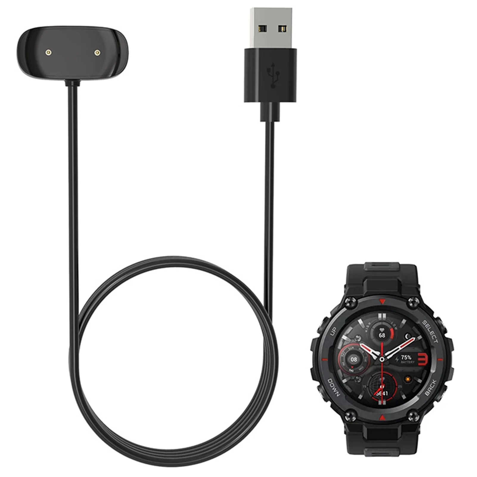 Sạc 1M Dây Cáp Sạc USB Cho Xiaomi Huami Amazfit T-Rex Pro Đồng Hồ Thông Minh Sạc Kiêm Giá Đỡ Đồng Hồ Thông Minh Smartwatch Nhanh dòng Sạc 2021