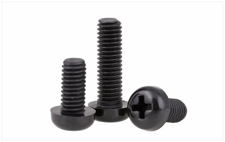 GB818-85 Nylon screws round head screws M2 M3 M4 M5 M6 M8 screw black bolt Plastic PM screws