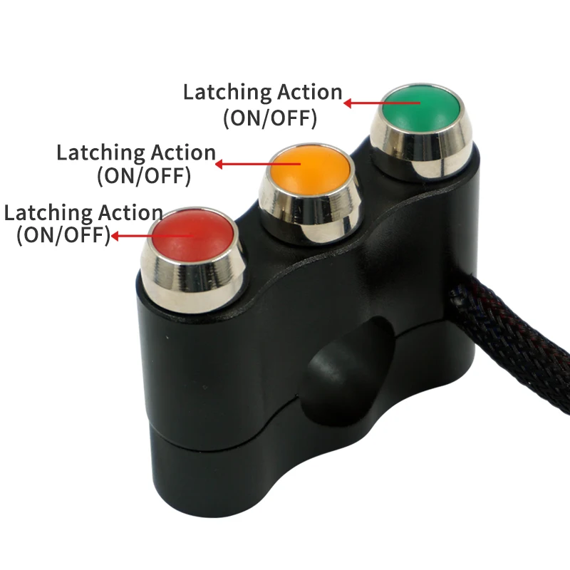 CNC 7/8 ''22 مللي متر دراجة نارية مفاتيح المقود جبل التبديل للمصباح الأمامي الضباب ضوء خطر ضوء قتل تشغيل/إيقاف زر مع مصباح ليد