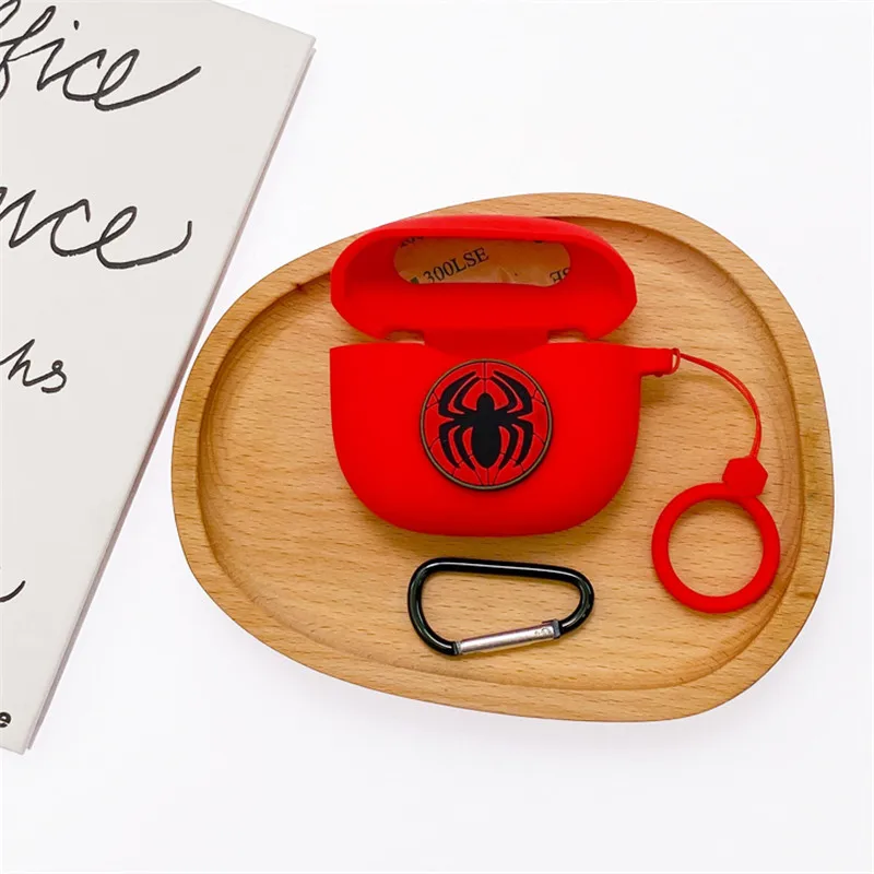 الكرتون مارفل حقيبة سماعة الاذن ل JBL Tune T120 T125 TWS سيليكون سماعة لاسلكية تعمل بالبلوتوث سماعة واقية غطاء ل JBL مع هوك