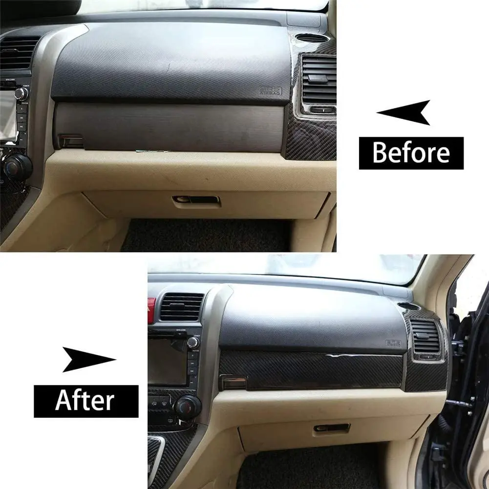 For Honda CR-V 2007-2011, ABS Center Control Passenger Side Dashboard Panel Glove Box Cover Trim