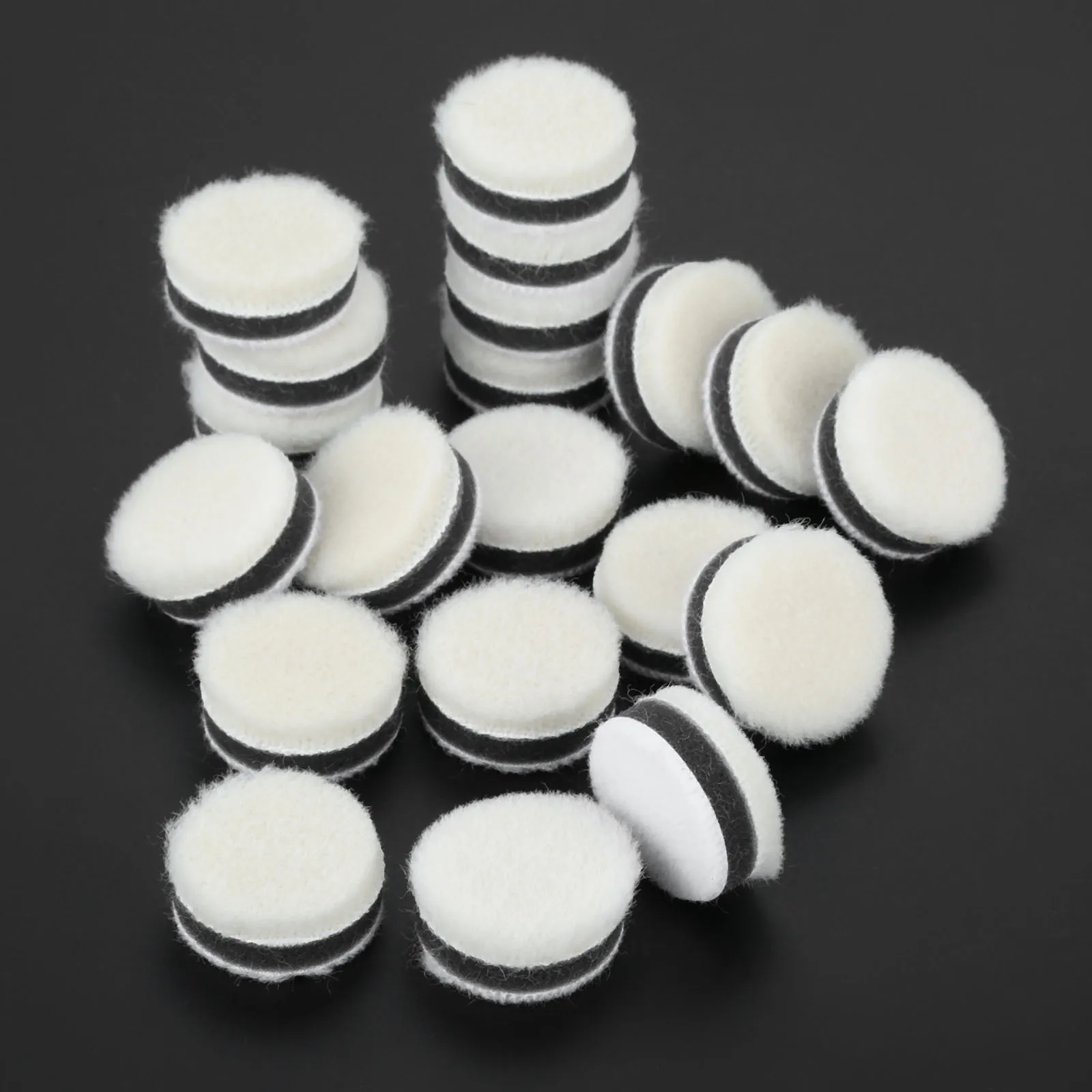 20Pcs 1 Inch Car Paint Care Polisher Wheel Disk Polish Disc 25mm Wool Polishing Buffing Waxing Pad  For Drill Dremel Rotary Tool